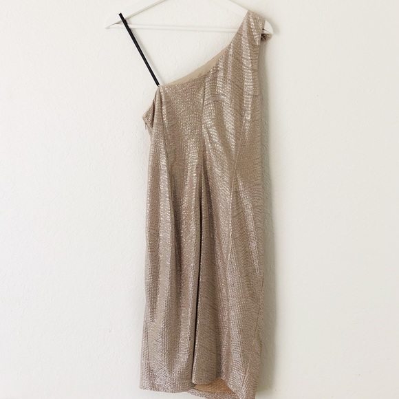 David Meister One Shoulder Matelassé Sheath Dress - Picture 8 of 11